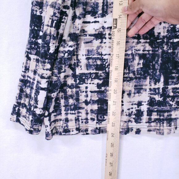 Croft and Barrow Classic Tee Abstract Pattern Plus Size 2X Long Sleeve Cotton - Picture 6 of 15